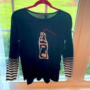 Black/White sweater with Coca-Cola bottle SZ-M